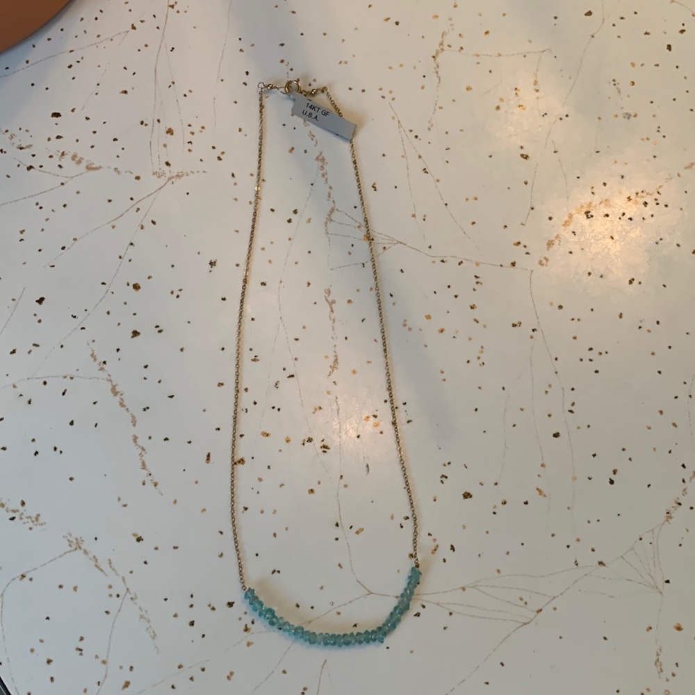 14KT gold filled necklace | sea glass beads | Arhaus collection